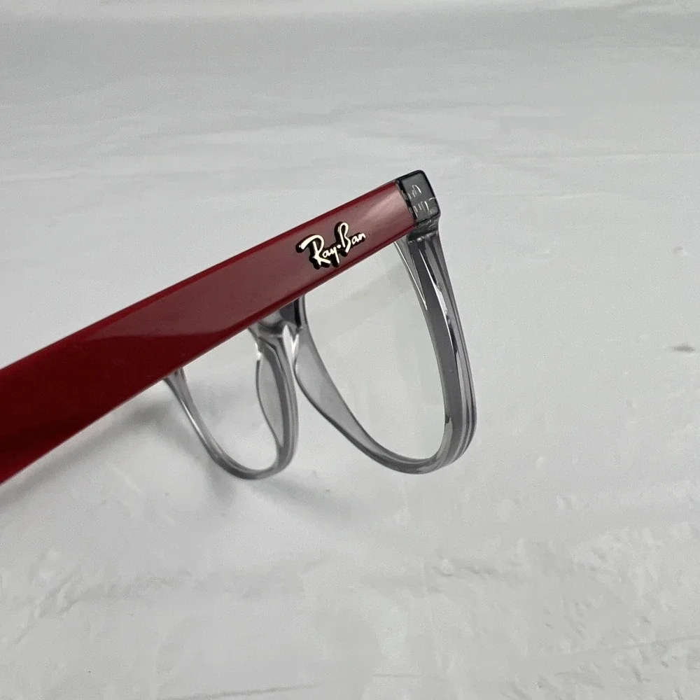 Ray-Ban Eyeglasses Kids RB1601 3812 Red Gray Crystal 48-18-130 Frames Only EUC